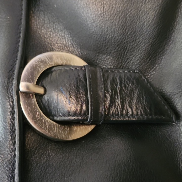 Medium shoulder bag Navy Cowhide leather - Picture 2 of 7